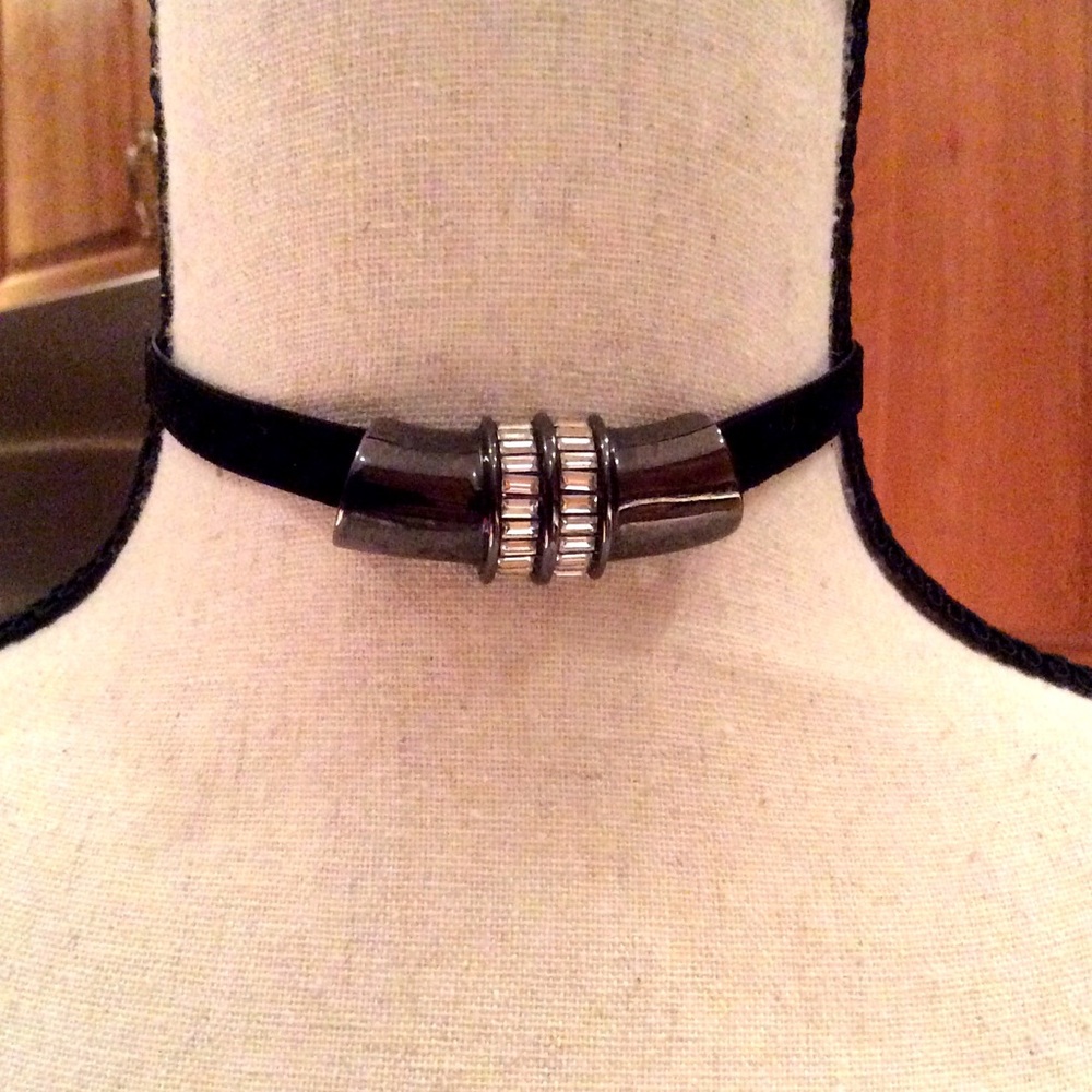 Hematite & Crystal Choker